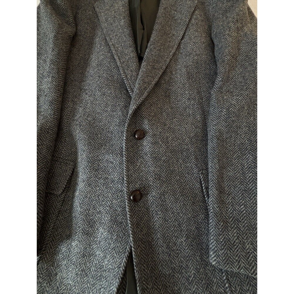 Clubfellow Cricketeer Wool Blazer USA Herringbone 42R 2 Button Mens - Picture 3 of 16